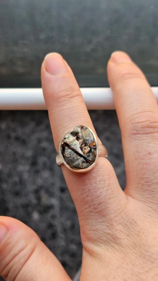 Anillo Astrofilita Piedra Natural