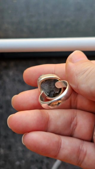 Anillo Astrofilita Piedra Natural