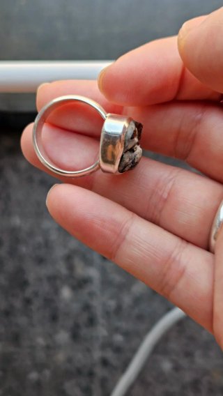 Anillo Astrofilita Piedra Natural