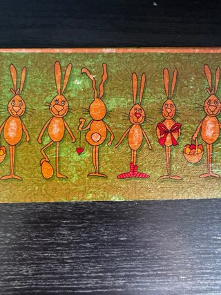 Cartel infantil Conejos Pascua Decoración