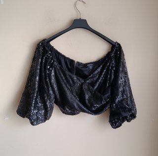 Top Negro Lentejuelas Talla 42