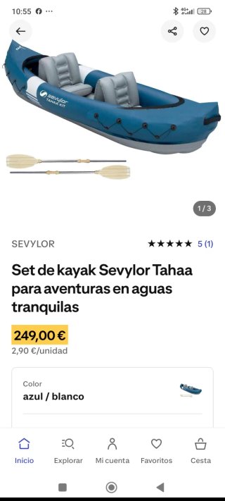 Piragua Sevylor Riviera Azul