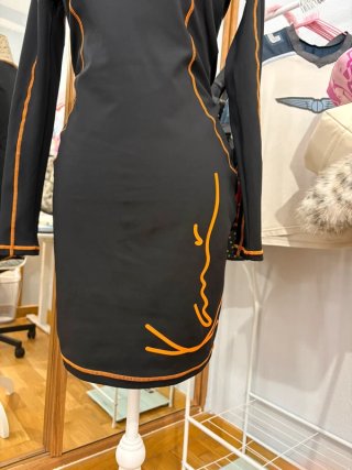 Vestido Karl Kani Negro Naranja Talla Única