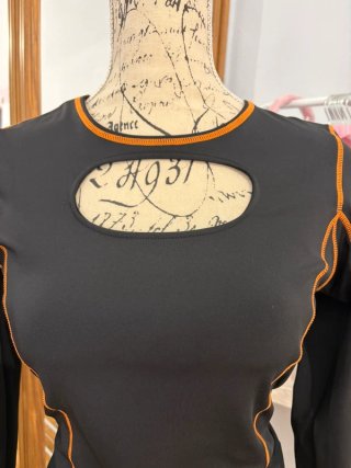 Vestido Karl Kani Negro Naranja Talla Única