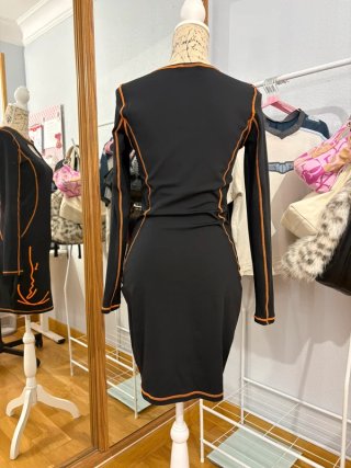 Vestido Karl Kani Negro Naranja Talla Única