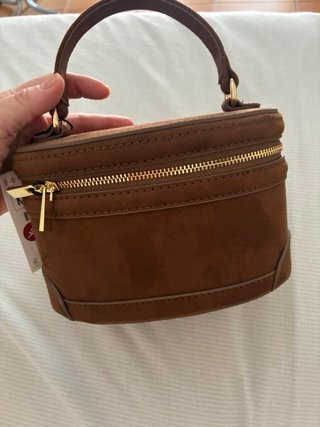 Bolso Zara Ante Marrón Nuevo con Etiqueta