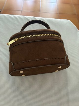 Bolso Zara Ante Marrón Nuevo con Etiqueta