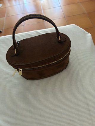 Bolso Zara Ante Marrón Nuevo con Etiqueta