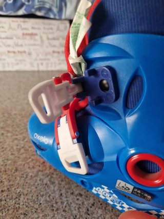 Patines Oxelo Talla 26-28 Ajustable Azul/Rojo