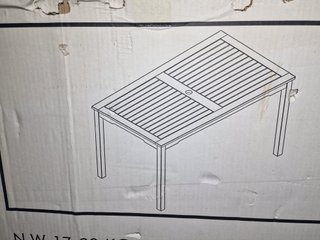 Mesa de comedor de madera maciza para jardín