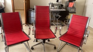 Lote 2 Sillas Oficina Estilo Eames Roja (Alicante)