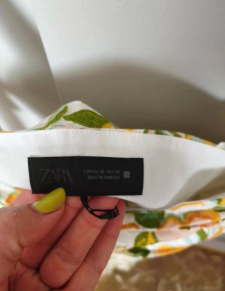 Vestido Zara flores lino