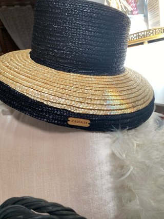 Conjunto Zahati: Bolso y Sombrero Rayas