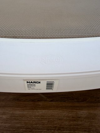 Conjunto de 2 tumbonas de jardín blanco/beige