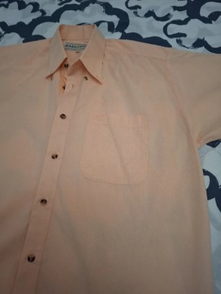 Camisa Manga Corta Hombre Maccioni Naranja  M