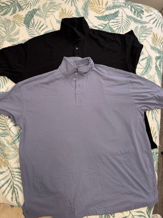 Camisetas Polo Hombre (Negra y Gris)