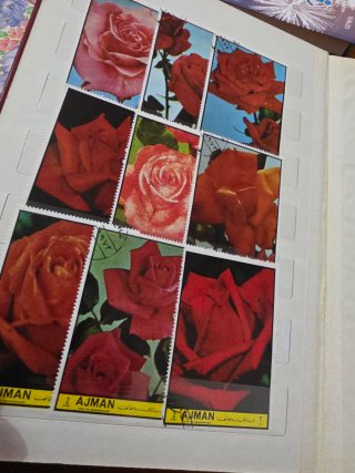 Lotto Francobolli Ajman Rose