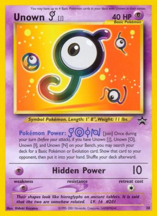Carta Pokémon Unown PROMO [J] #201