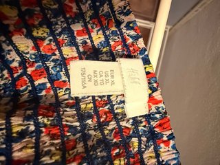 Blusa H&M floral manga larga fruncida XL