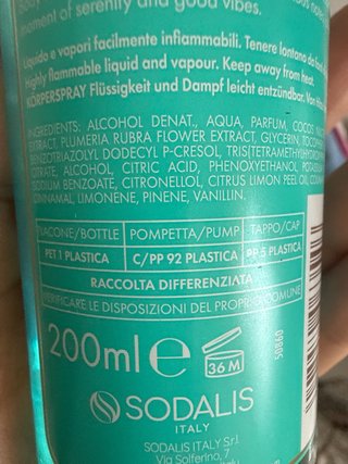 Acqua Profumata Cocco &Frangipani Tesori d'Oriente