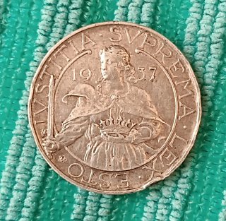Moneda 10 Liras San Marino 1937