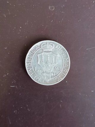 Moneda 10 Liras San Marino 1937