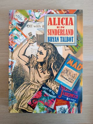 Con dibujo y firma del autor, Alicia en Sunderland