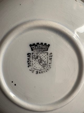 Set di 5 tazze e 6 piatti da caffè antichi