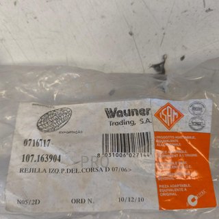 REJILLA IZQUIERDA PARAGOLPES DELANTERO OPEL CORSA NUEVO 107163904