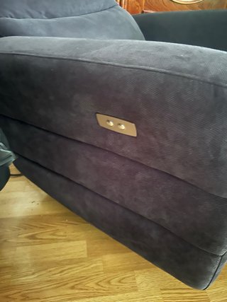 Sillón eléctrico reclinable gris tela