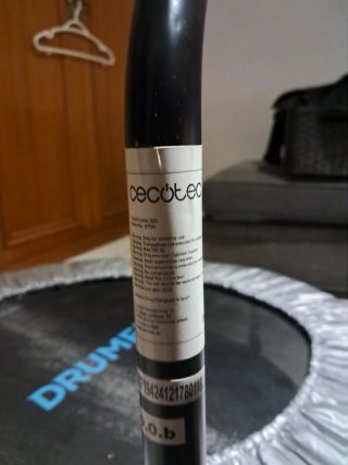 Trampolín DRUMFIT con barra de apoyo