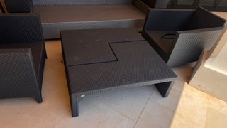Conjunto Sofá Exterior Kettal Azul/Gris