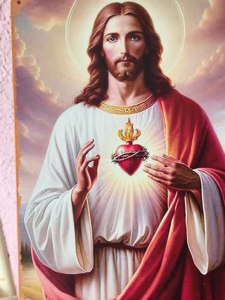 Cuadro Metálico Corazón de Jesús. 20x30.Nuevo
