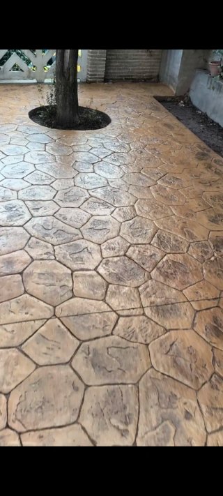 Hormigón impreso estilo piedra