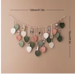 Decoración Macramé Hojas Colgantes