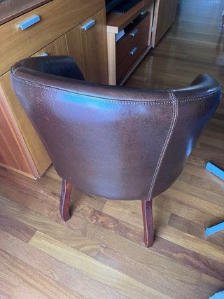 Sillón Polipiel Marrón Clásico