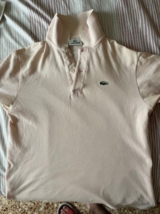 Polo Lacoste rosa pálido