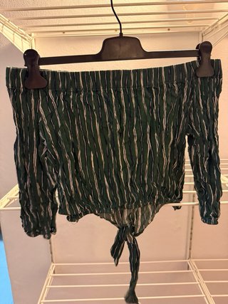 Top Pull&Bear rayas verde talla L