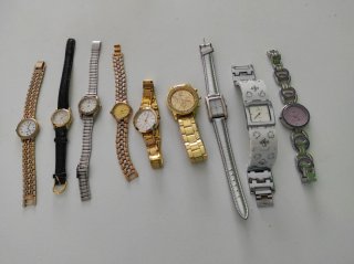 Lote de 9 Relojes (Dorado y Plateado)