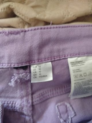 Shorts vaqueros morados