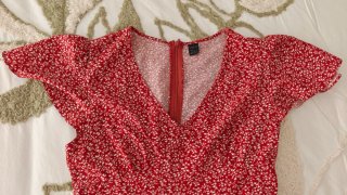 Vestido rojo flores