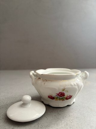Juego porcelana antiguo rosas