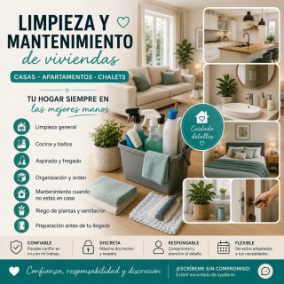 Limpieza y mantenimiento de viviendas