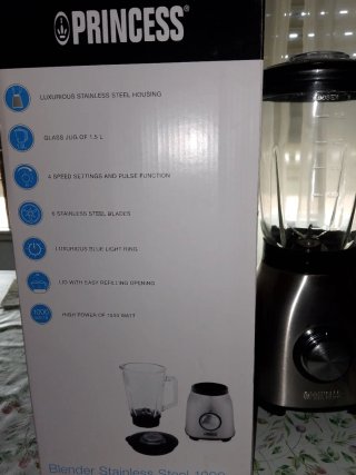 Licuadora Princess Acero Inoxidable 1000W