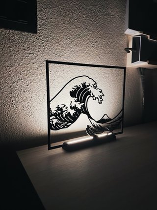 Silhouette Grande Onda Hokusai base LED