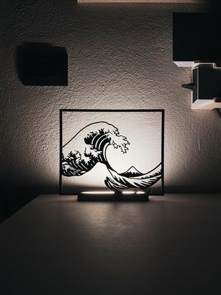 Silhouette Grande Onda Hokusai base LED