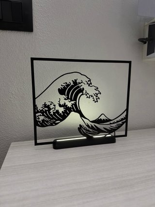 Silhouette Grande Onda Hokusai base LED