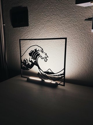 Silhouette Grande Onda Hokusai base LED