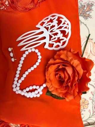 Vestido Flamenco Niña Lunares Naranja