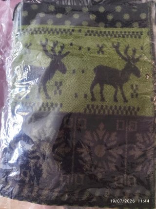 Bufanda italiana con estampado de ciervos